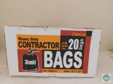 Case Heavy Duty Contractor Trash Bags 42 Gallon 20 Bags