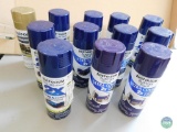 Lot 12 Cans Rust-Oleum Spray Paint Cans Navy Blue & 1 Gold Hammered