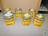 Lot of 6 Minwax Wood Finish Stains Variety of Shades 32 oz Cans