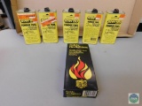 Lot of 5 Sterno Fondue Fuel & Box of Safety Firelighters