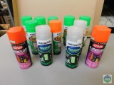 Lot of 12 Rust-Oleum Fluorescent Neon & Glow in The Dark Spray Paint