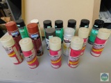 Lot of Spray Cans Varnish, Sanitizer, Paint, & Workable Fixative