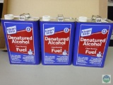 Lot of 3 Crown Denatured Alcohol Clean Burning Fuel 1 Gallon Each