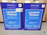 Lot of 2 Crown Lacquer Thinner 1 Gallon Each