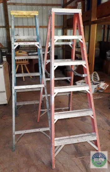 Lot of 2 Werner 6' A-Frame Ladders