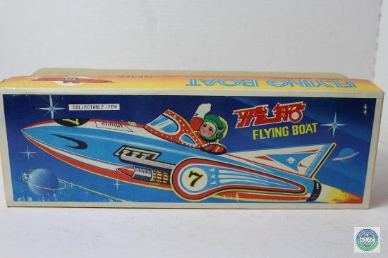 Flying Boat metal collectible toy on wheels