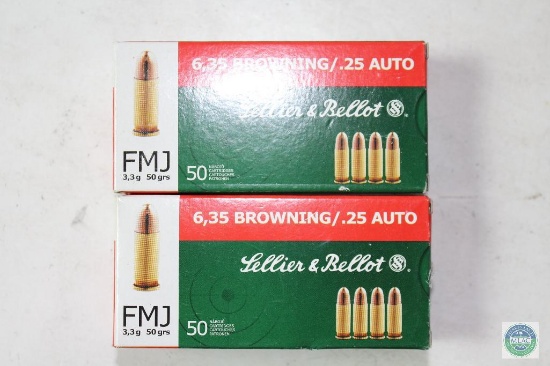 2 Lelier Bellot .25 Auto 6,35 Browning Ammo