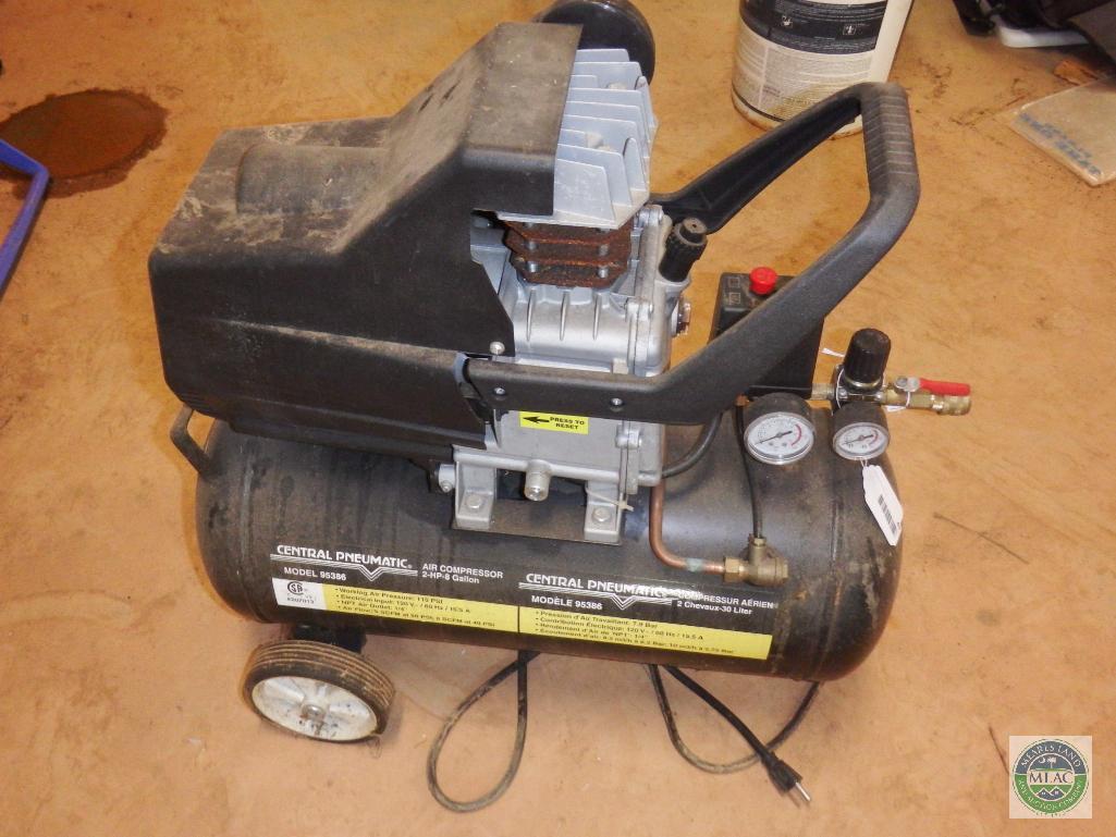 Central pneumatic air compressor model 95386 deals
