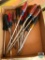 Lot of 10 Large Flathead Screwdrivers