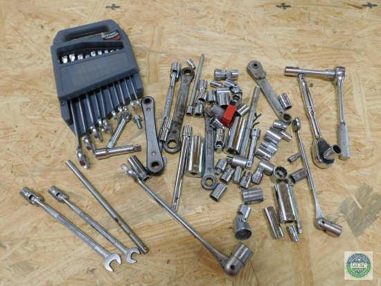 Lot of Wrenches & Sockets Various Brands
