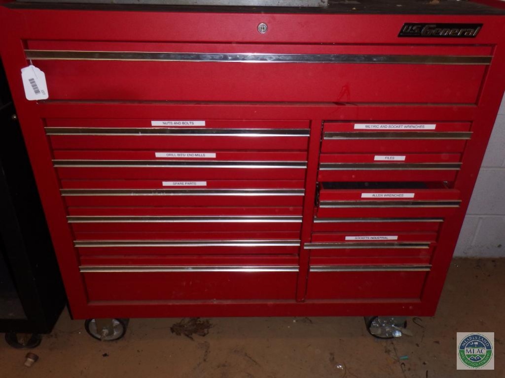 Us General 13 Drawer Tool Chest On Casters Estate Personal