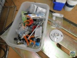 Small Container lot of Fasteners and Hardware items
