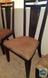 Wooden straight back chair