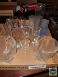 Various glass and barware items