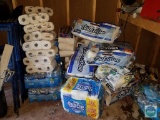 Toilet tissue and bottled water