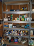 Steel and particle board shelf unit