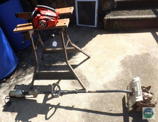 Workmate Table, Homelite Chainsaw, & Electric Tiller