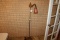 Cast Iron Base Floor Lamp w/Carnival Shade.