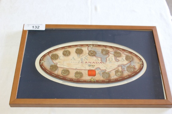1999 Canada Royal Canadian Mint Framed Coins.