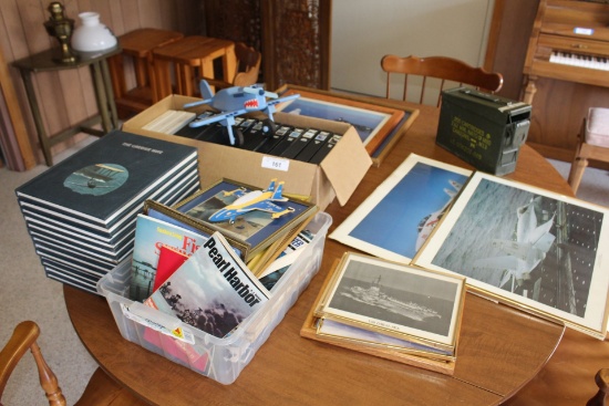 1 Lot of Military Items-Books, Pictures, VHS Tapes, Etc.