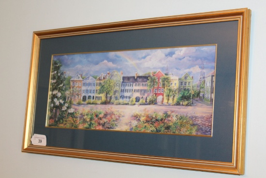 Charleston, SC "Rainbow Row" Framed Print.