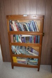 4 Section Bookcase w/Books.