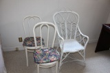 Wicker Chair plus white chairs