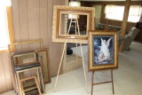 2 Easels and 1 Lot of Older Frames.