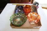 5 Pieces of Carnival Glass.