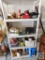 Plastic Shelving with Garage Contents Tools +