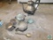 Lot of Silver Plated Kitchen Items Kettle, Sugar Bowl, etc