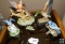 Collection of Ceramic Birds & Duck Statues Lot Bluejay