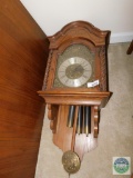 Colonial Mfg Wood Wall Clock w/ Pendulum