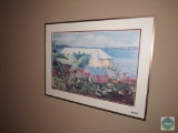 Framed seascape print