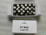 100 Rounds 357 Mag Ammo Lead RN