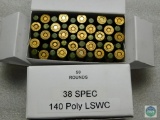 100 Rounds 38 SPEC Ammo 140 Poly LSWC