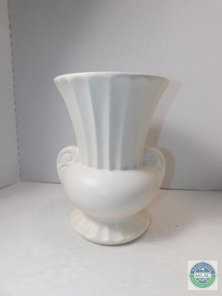 Mccoy Floraline Pottery Vase Ivory Art Antiques Collectibles