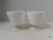 Set of 2 Anchor Hocking Milk Glass Grape Small Goblets Juice Glass