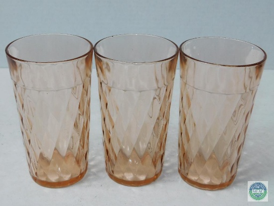 Lot of 3 Rose Tinted Glasses