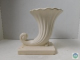 McCoy Pottery Ivory Cornucopia Horn Vase