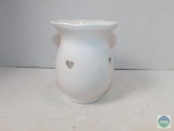 Partylite Candle Wax Warmer Ivory with Heart Cut-Outs