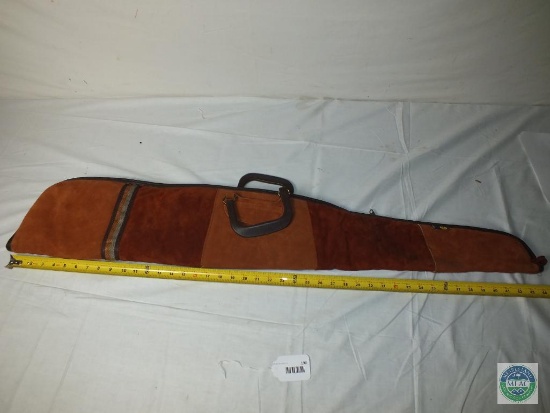 Brown suede gun carry case
