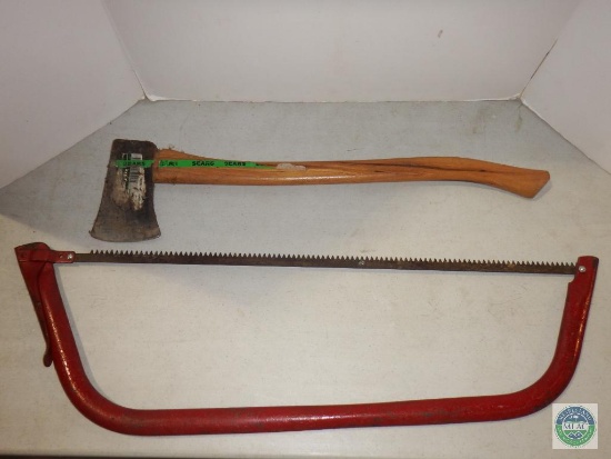 30" Bow Saw & Wood Handle Axe