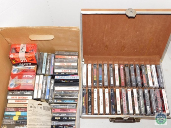 Vintage Cassette Case & Lots of Tapes