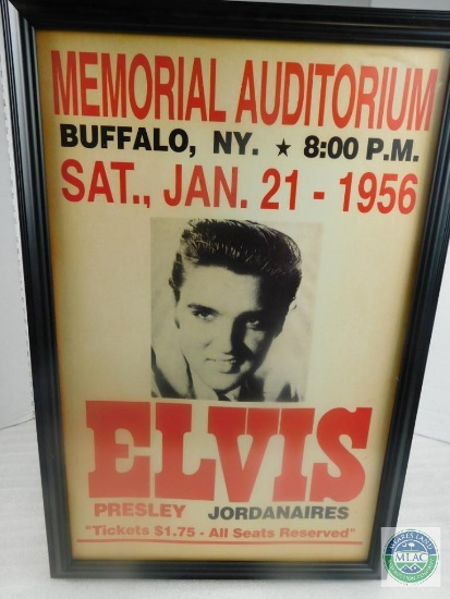 Elvis Presley Concert Poster Framed Buffalo, NY