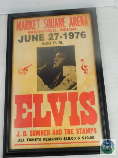 Elvis Presley Concert Poster Framed Indianapolis, IN