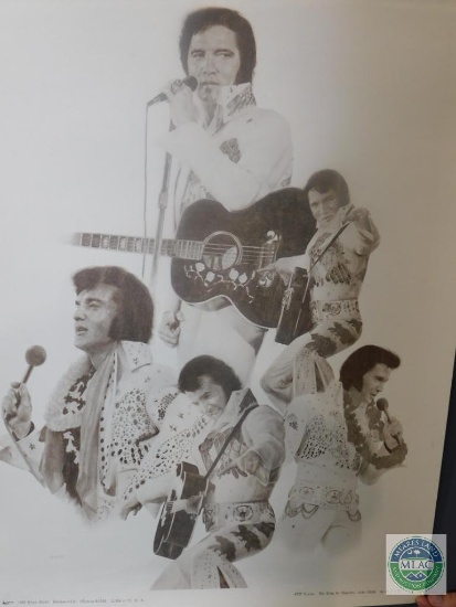 18" x 24" Chaplan Litho Print Elvis The King #727