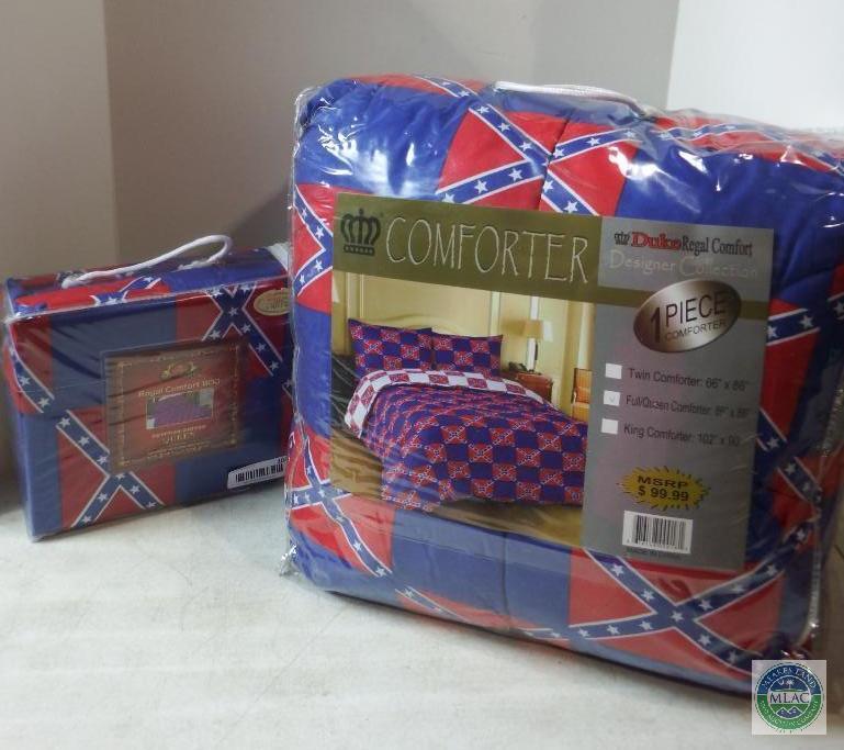Duke Comforter Sheet Set Queen Confederate Flag Auctions