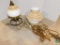 Vintage Glass & Brass Chandelier