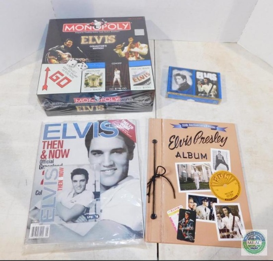 Lot Elvis items Monopoly Cards & Books!